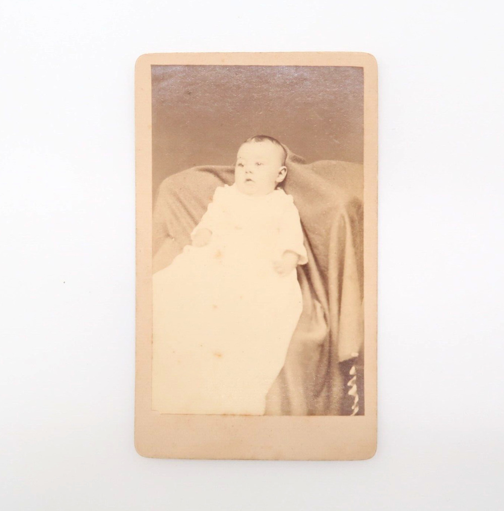 Antique Photograph Baby Portrait Geo Gilchrest Lowell Massachusetts 19th Century